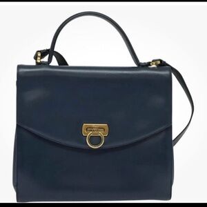 Salvatore Ferragamo Dark Blue Shoulder Bag